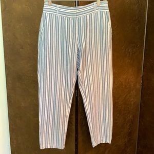 BEACHY VIBE LINEN/COTTON STRIPED PANTS...MINT!